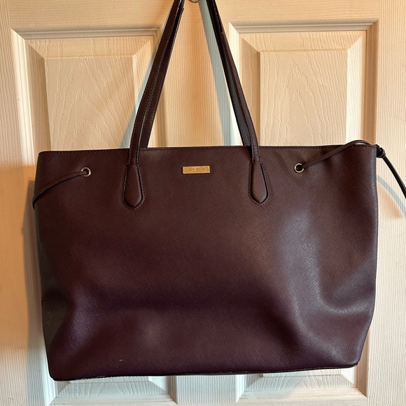 kate spade Handbags - Kate Spade Purple Leather Tote Bag Elegant Design